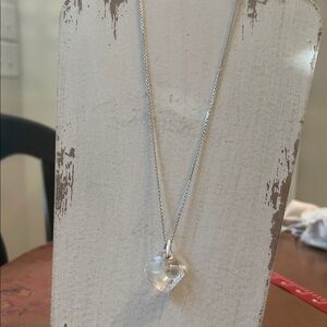Elegant Silver Heart Necklace